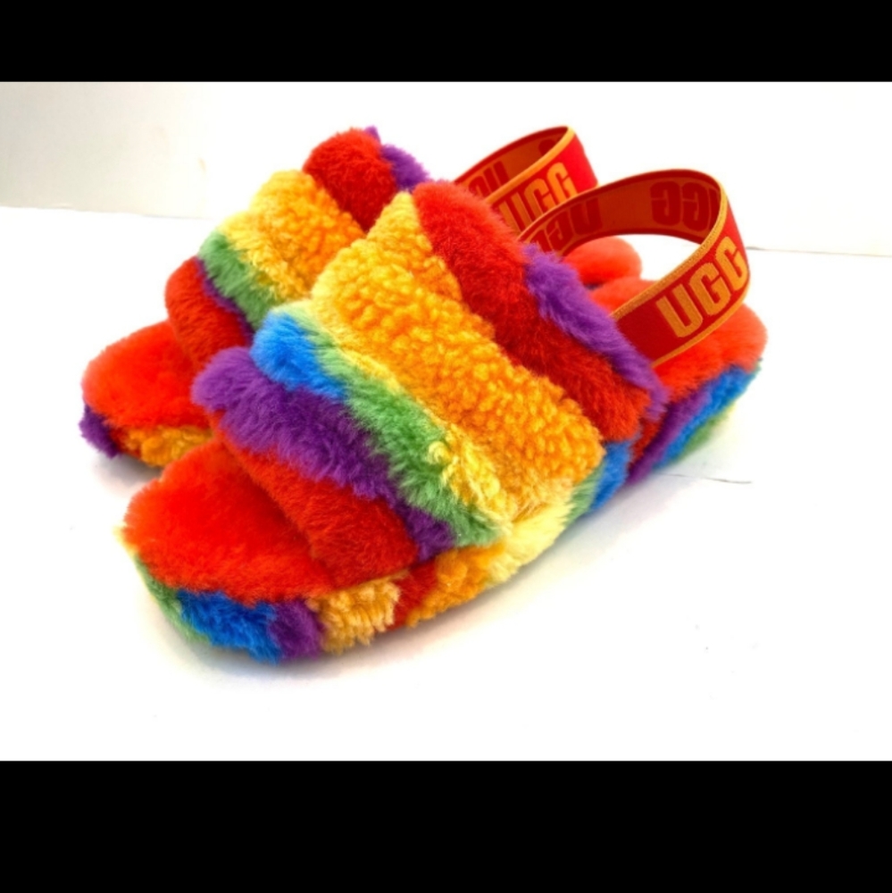 Pride Rainbow 🌈 Ugg  Big Girl/Woman’s Slide Sandals